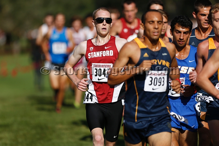 2014StanfordCollMen-106.JPG - College race at the 2014 Stanford Cross Country Invitational, September 27, Stanford Golf Course, Stanford, California.